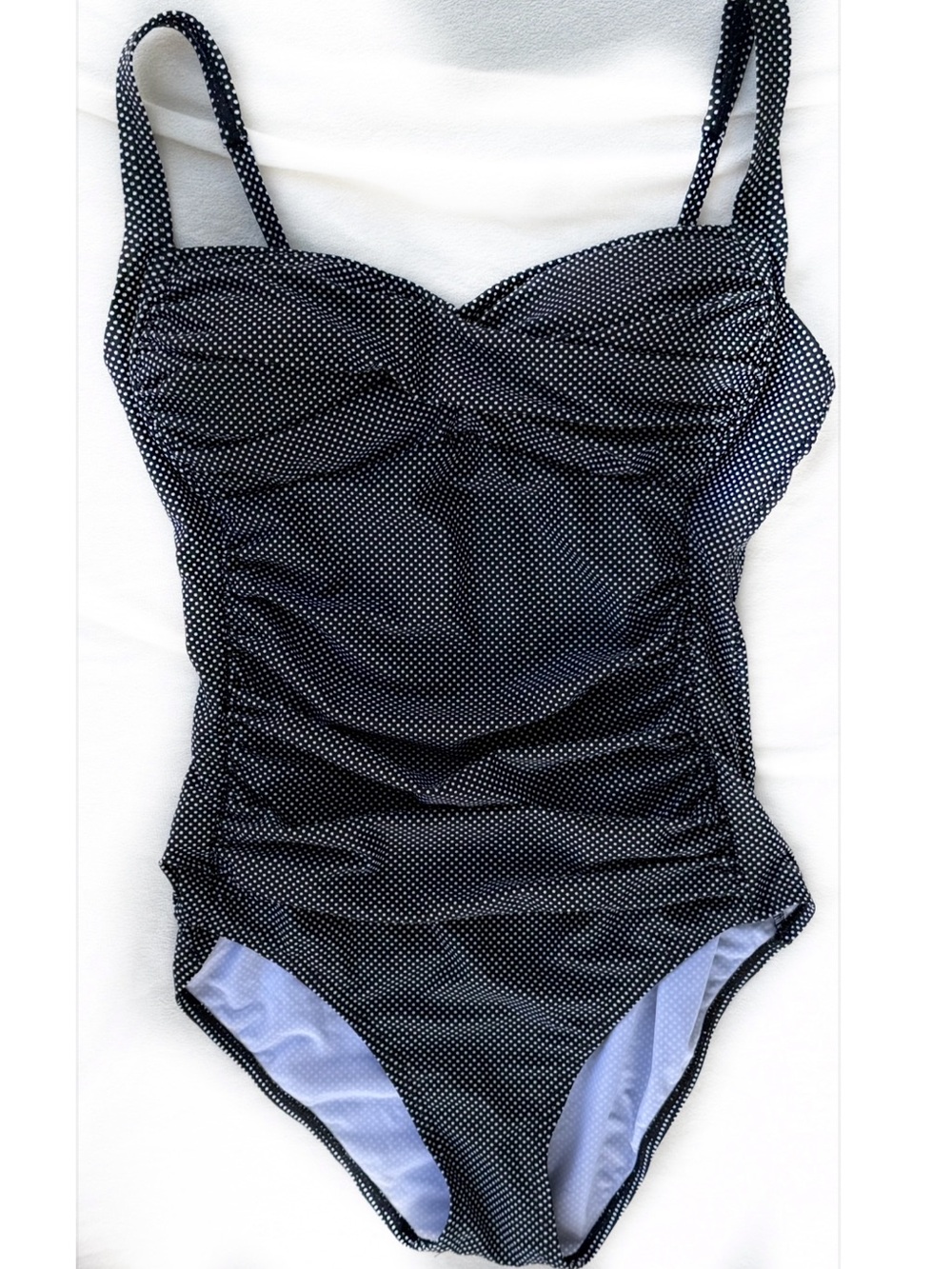 Emerald Bay Black Polka Dot PinUp Style Swimsuit 10/12
